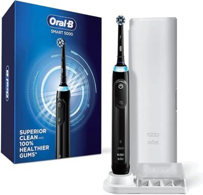 Oral-B Pro 5000 Smartseries Power Rechargeable Electric Toothbrush with Bluetooth Connectivity, Black Edition